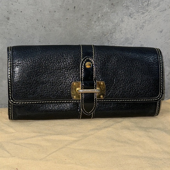 Louis Vuitton noir Suhali leather le favori wallet organizer - Picture 3 of 12